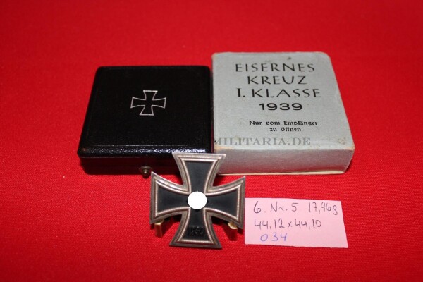 Eisernes Kreuz 1.Klasse 1939 im blauen Umkarton !