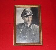 coloriertes Portr&auml;t Offizier Grossdeutschland