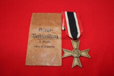 Kriegsverdienstkreuz 2.Klasse ohne Schwerter mit T&uuml;te