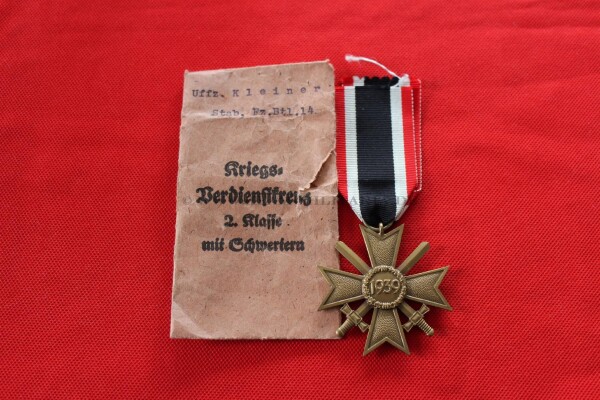 Kriegsverdienstkreuz 2. Klasse 1939 mit Tüte