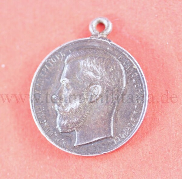 silberne Medaille des Zaren Nikolaus II 1894-1917 Russland Miniatur - SELTEN
