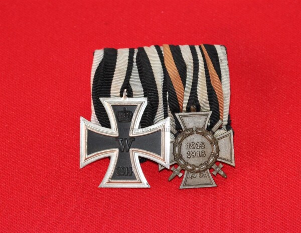2-fach Ordensspange Eisernes Kreuz 2.Klasse 1914 & FKEK