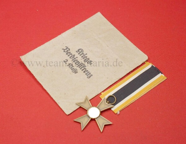 Kriegsverdienstkreuz 2.Klasse 1939 ohne Schwerter in Tüte
