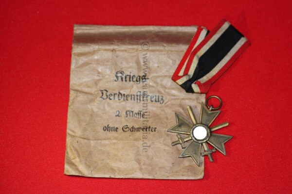 Kriegsverdienstkreuz 2.Klasse 1939 in Tüte