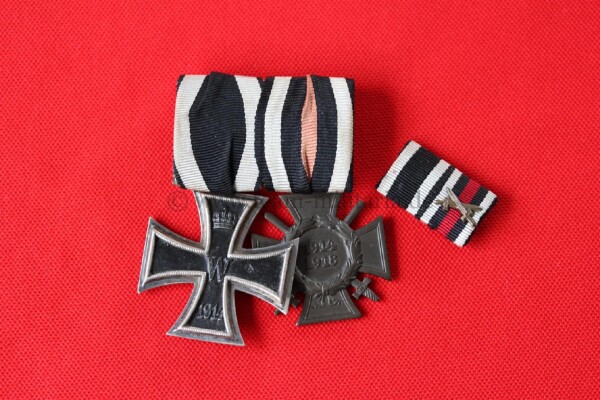 2-fach Ordensspange Eisernes Kreuz 2.Klasse 1914 & FKEK mit Bandspange