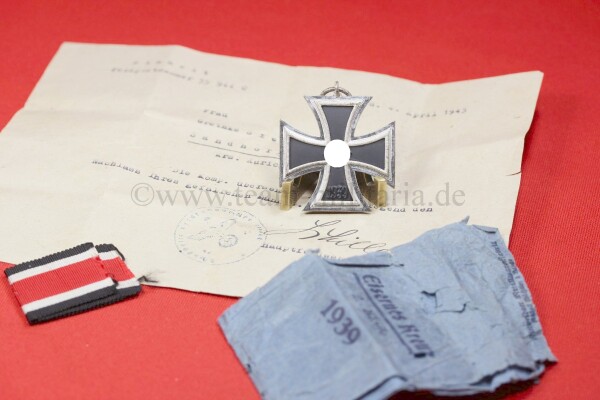Eisernes Kreuz 2.Klasse 1939 mit Tüte und Übersendungsschreiben