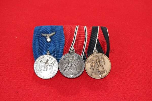 3-fach Ordensspange DA Luftwaffe & Sudetenland & Medaille 13. März Österreich