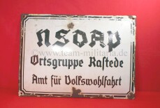 Emailleschild NSDAP Ortsgruppe Rastede (Niedersachsen)