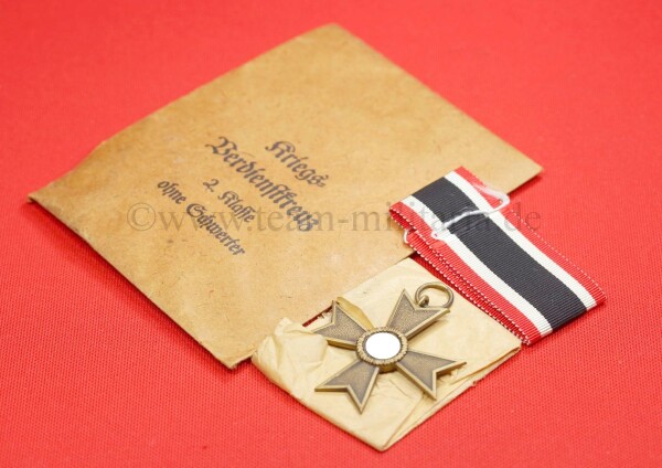 Kriegsverdienstkreuz 2.Klasse 1939 ohne Schwerter in Tüte - MINT CONDITION