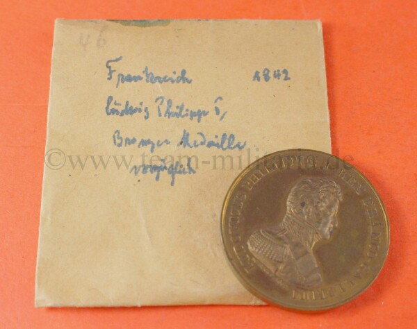 Medaille Frankreich 1842 Philippus I Rex in Tüte