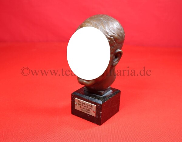 Bronze Büste Adolf Hitler auf Mamorsockel (Knittelfeld Österreich)