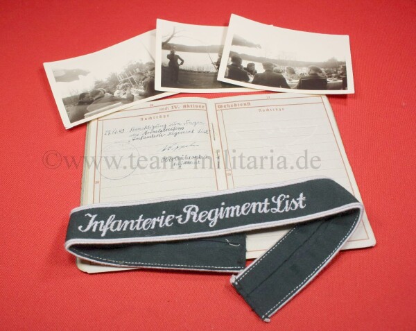 Wehrpass Oberleutnant d.R. Alois Fackelmann, Gren.-Regt 19 List