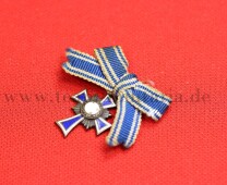 Miniatur Mutterkreuz Bronze an Damenschleife