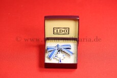 Miniatur Mutterkreuz Silber an Damenschleife im LDO Etui