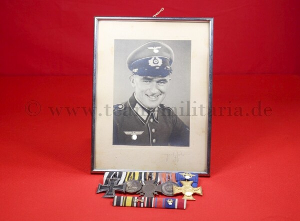 5-fach Ordensspange eines Polizisten WWI & WWII
