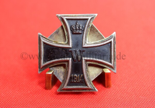 Eisernes Kreuz 1.Klasse 1914 Silber an Patentverschluss - D.R.G.M.