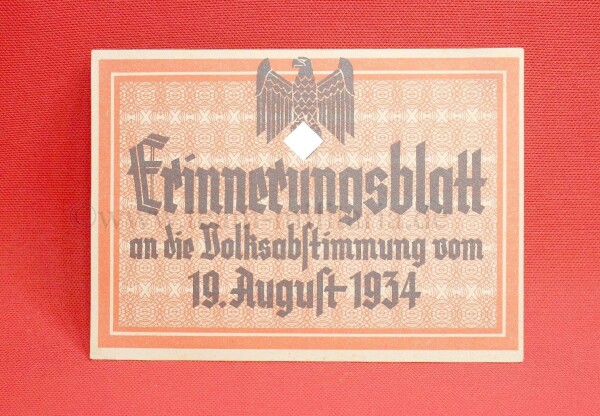 Postkarte Erinnerungsblatt an die Volksabstimmung 
