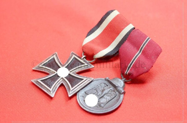 2-fach Ordensspange Eisernes Kreuz 2.Klasse & Ostmedaille