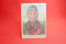 colorierte Postkarte Gernal Rommel mit original...
