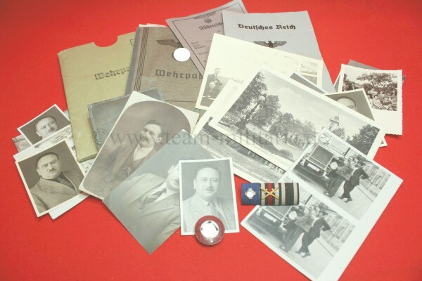 Nachlass NSDAP Mitglied mit Wehrpaß und Fotos