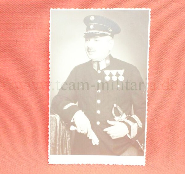 Foto Österreich Offizier mit Säbel und Orden