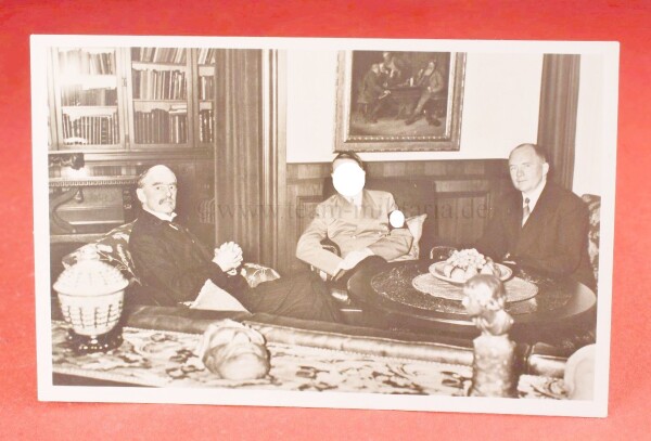 Postkarte Besuch des Premierminister Chamberlain Adolf Hitler (Privatwohnung)