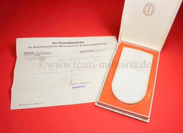 Porzellan-Medaille KPM Berlin Erinnerung 700-Jahre Reichshauptstadt