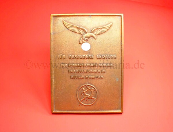 Luftwaffe Ehrenschild 1.Form "Für Besondere Leistung im Luftgau Norwegen"