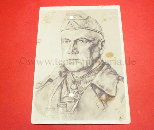 Postkarte Ritterkreuzträger Generalleutnant Ludwig Crüwell
