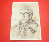 Postkarte Ritterkreuztr&auml;ger Generalleutnant Ludwig...