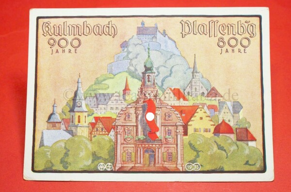 farbige Postkarte Kulmbach 900 Jahre / Plassenburg 800 Jahre
