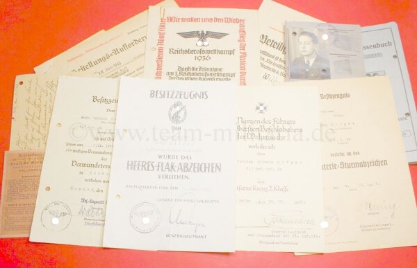 Dokumentennachlass des Obergefreiten Wilhelm Höfges 4./Heeres-Flak-Art.Abt.298 