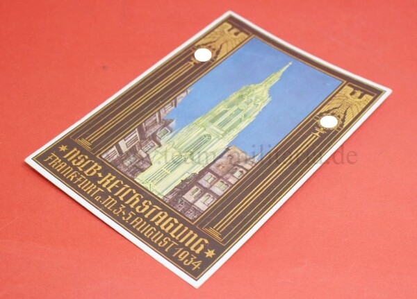 colorierte Postkarte NSRB-Reichstagung Frankfurt 1934