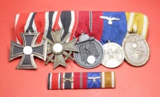 5-fach Ordensspange der Wehrmacht mit Bandspange