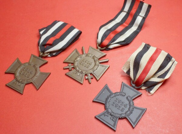 3 x Weltkriegskreuz Frontkämpfer, Kriegsteilnehmer und Witwen