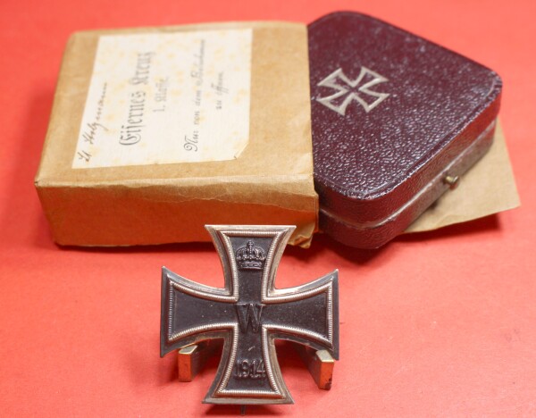 frühes Eisernes Kreuz 1.Klasse 1914 im Etui mit Umkarton - TOP SET