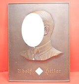 gro&szlig;es fr&uuml;hes Bronze Wandrelief Adolf Hitler