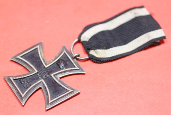 Eisernes Kreuz 2.Klasse 1914 am Band (Silber 800) - SELTEN