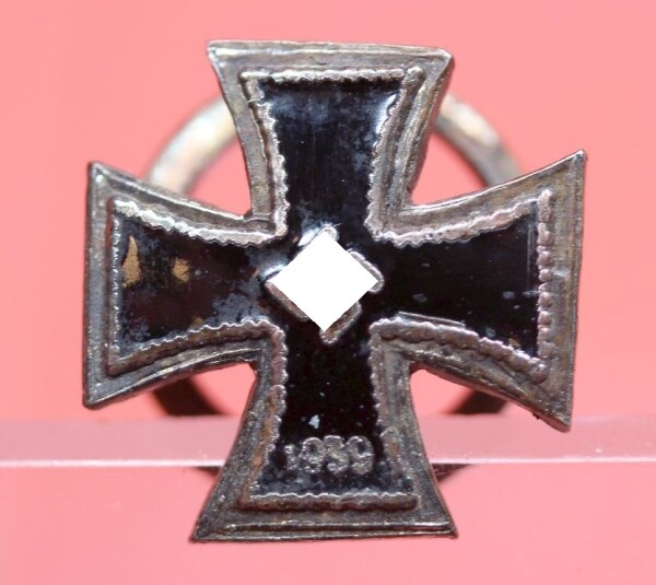 spanische Miniatur Eisernen Kreuzes 1.Klasse 1939 Knopflochversion blaue Division  - EXTREM SELTEN