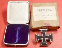 fr&uuml;hes Eisernes Kreuz 1.Klasse 1914 im Etui mit...