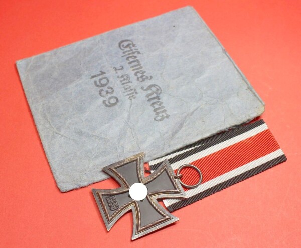Eisernes Kreuz 2.Klasse 1939 mit Verleihungstüte - SELTEN