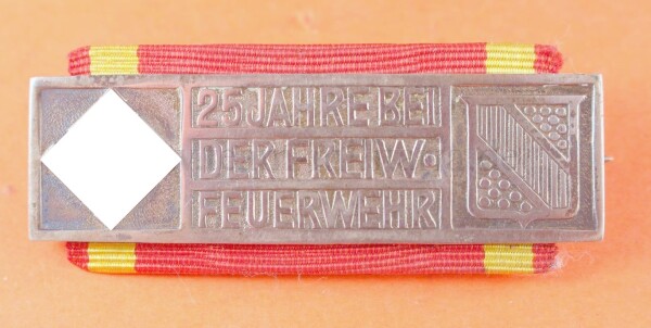 Feuerwehr-Ehrenzeichen für 25 Jahre Provinz Baden 1934 - SEHR SELTEN!!