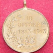 Medaille V&ouml;lkerschlacht 18.Oktober 1813-1913 