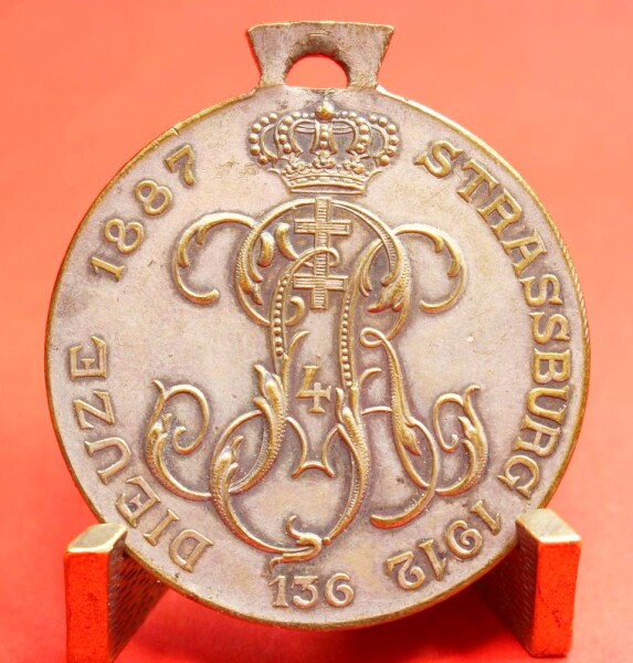 Medaille 4. Lothringisches Infanterie-Regiment 136 Strassburg 1912
