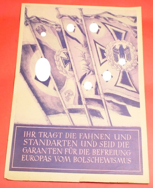 Poster / Bild / Wochenspruch der NSDAP mit Spruch - Propaganda gegen den Bolschewismus