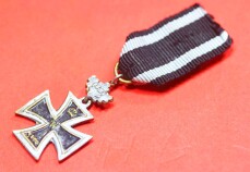 Miniatur Eisernes Kreuz 1870 mit Eichenlaub 25 Jahre -...