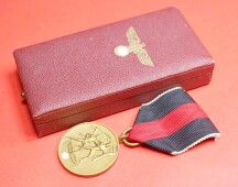 Sudetenland Medaille 1.Oktober 1938 im Etui - TOP CONDITION