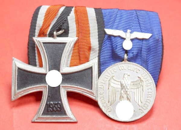Eisernes Kreuz 2.Klasse 1939 - Schinkelform Typ A  an 2-fach Spange