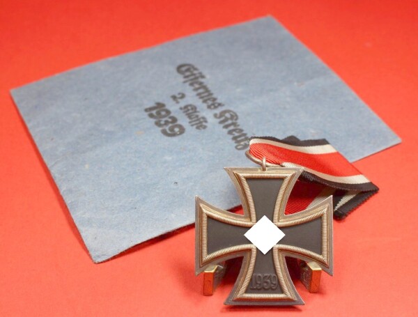 Eisernes Kreuz 2.Klasse 1939 mit Verleihungstüte  -  TOP SET