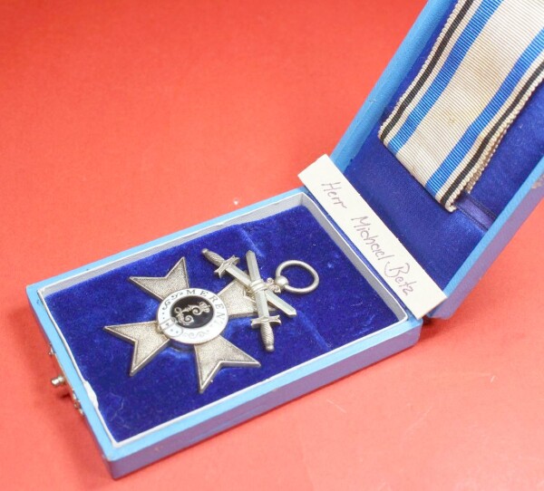 bayrisches Militärverdienstkreuz 2.Klasse mit Schwertern im Etui